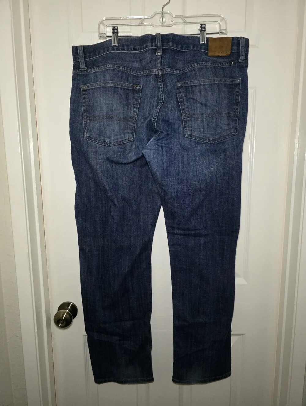 Lucky Brand 221 Original Straight Denim Dark Blue Jeans Mens Size 38 X 32